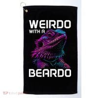 Bearded Dragon Funny Reptile Lover Golf Towel thumb 0