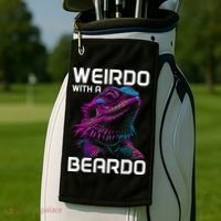 Bearded Dragon Funny Reptile Lover Golf Towel thumb 2