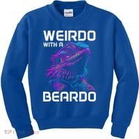 Bearded Dragon Funny Reptile Lover Kids Sweatshirt thumb 0