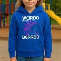 Bearded Dragon Funny Reptile Lover Kids Hoodie thumb 3