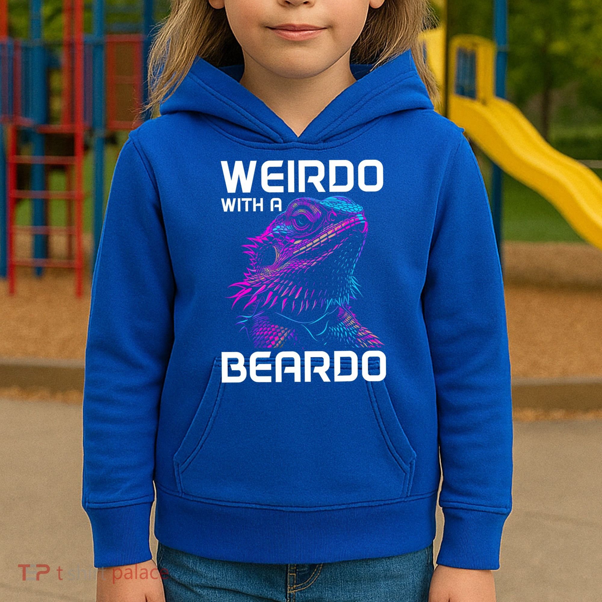 Bearded Dragon Funny Reptile Lover Kids Hoodie