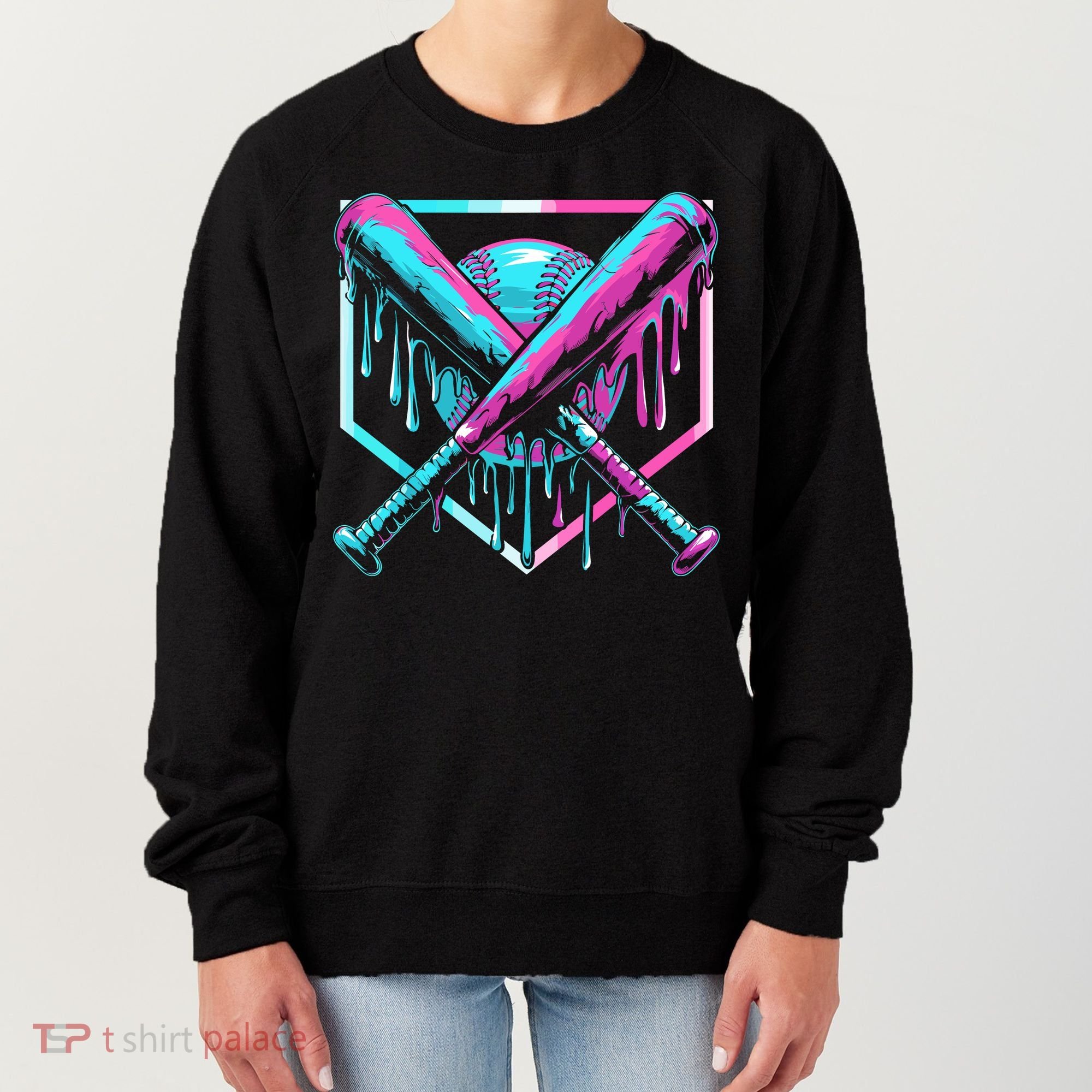 Baseball Drip For Ice Cream Drip Women's Sweatshirt