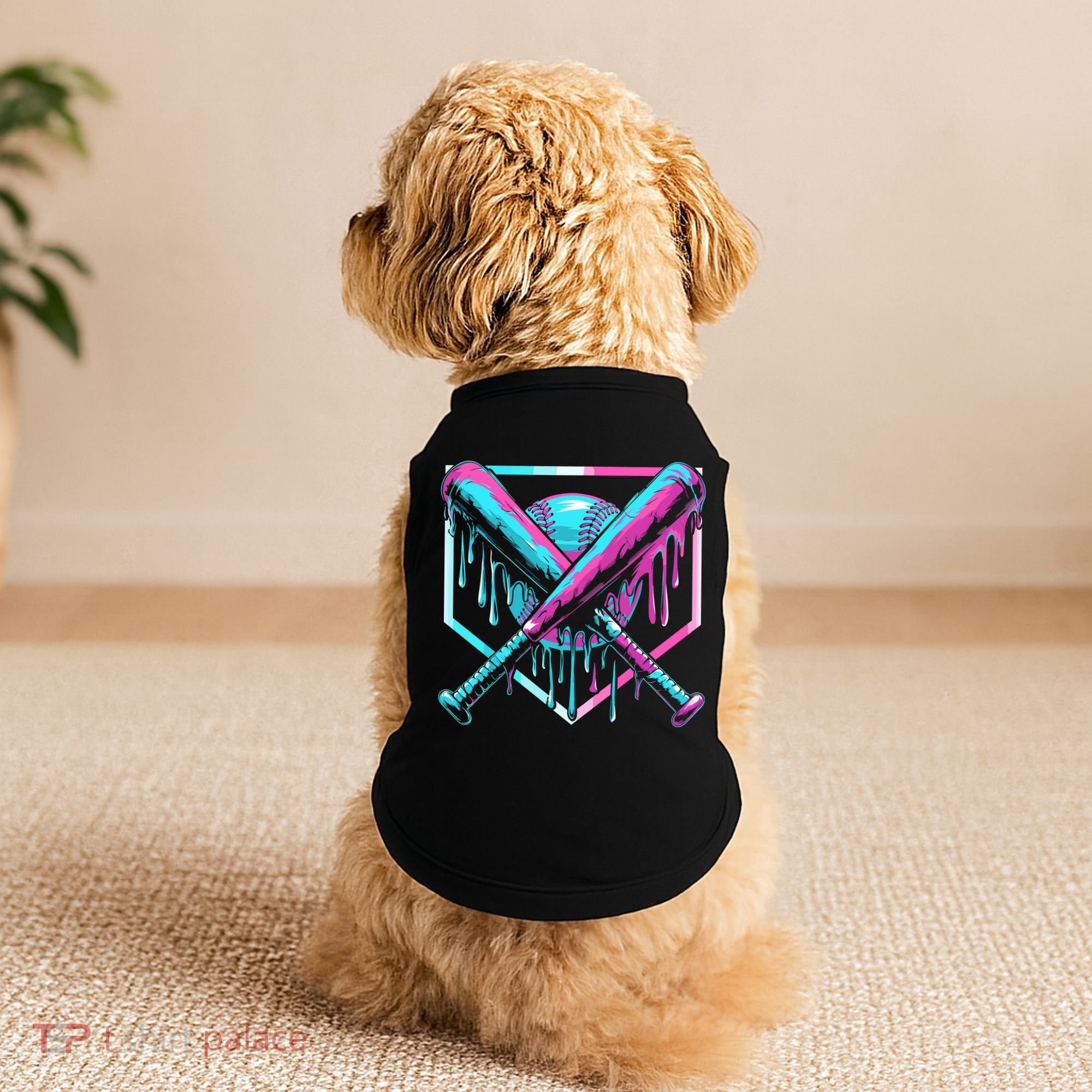 Baseball Drip For Ice Cream Drip Doggie Tank