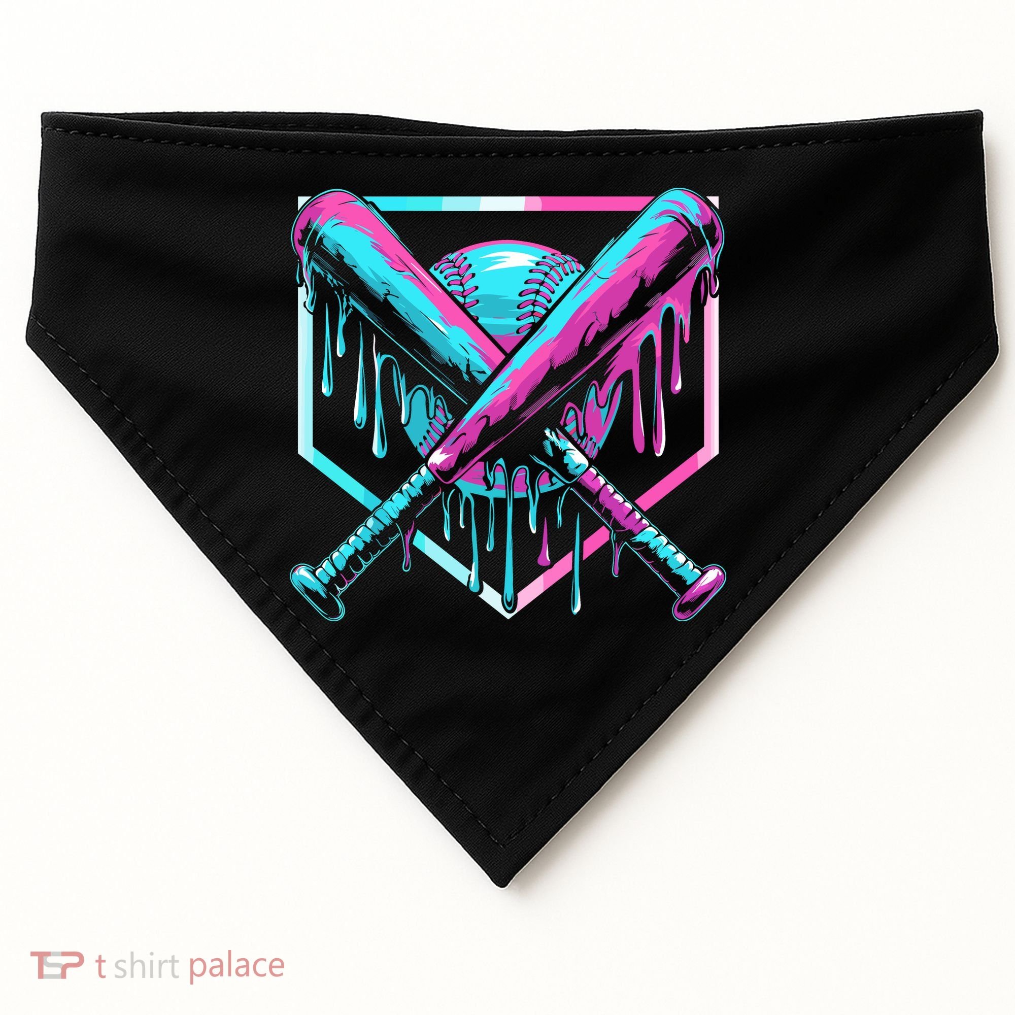 Baseball Drip For Ice Cream Drip USA-Made Doggie Bandana