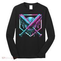 Baseball Drip For Ice Cream Drip Long Sleeve Shirt thumb 0