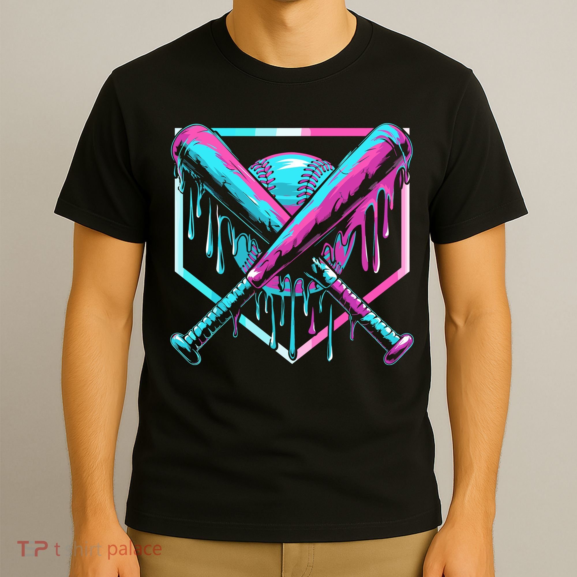 Baseball Drip For Ice Cream Drip T-Shirt