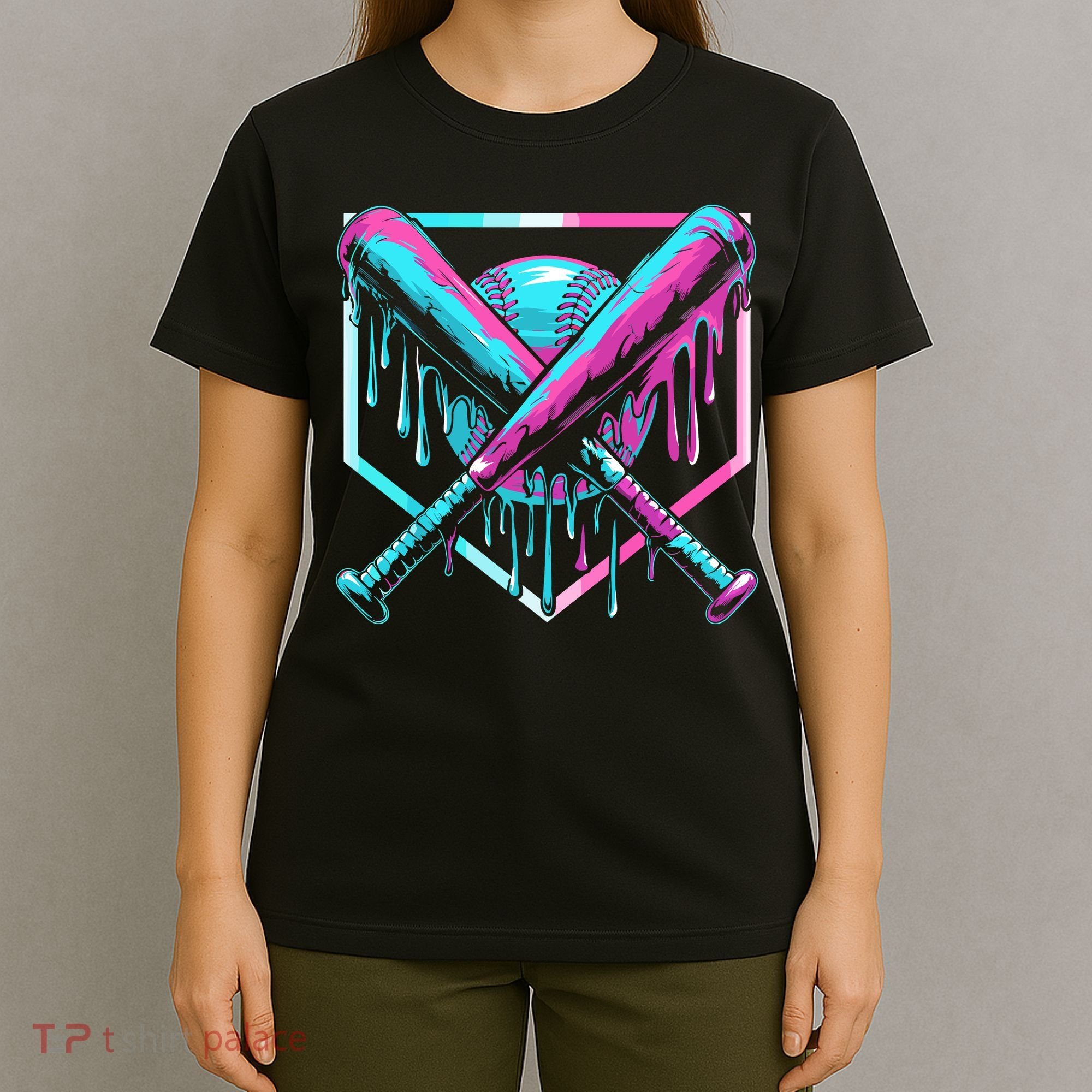 Baseball Drip For Ice Cream Drip T-Shirt