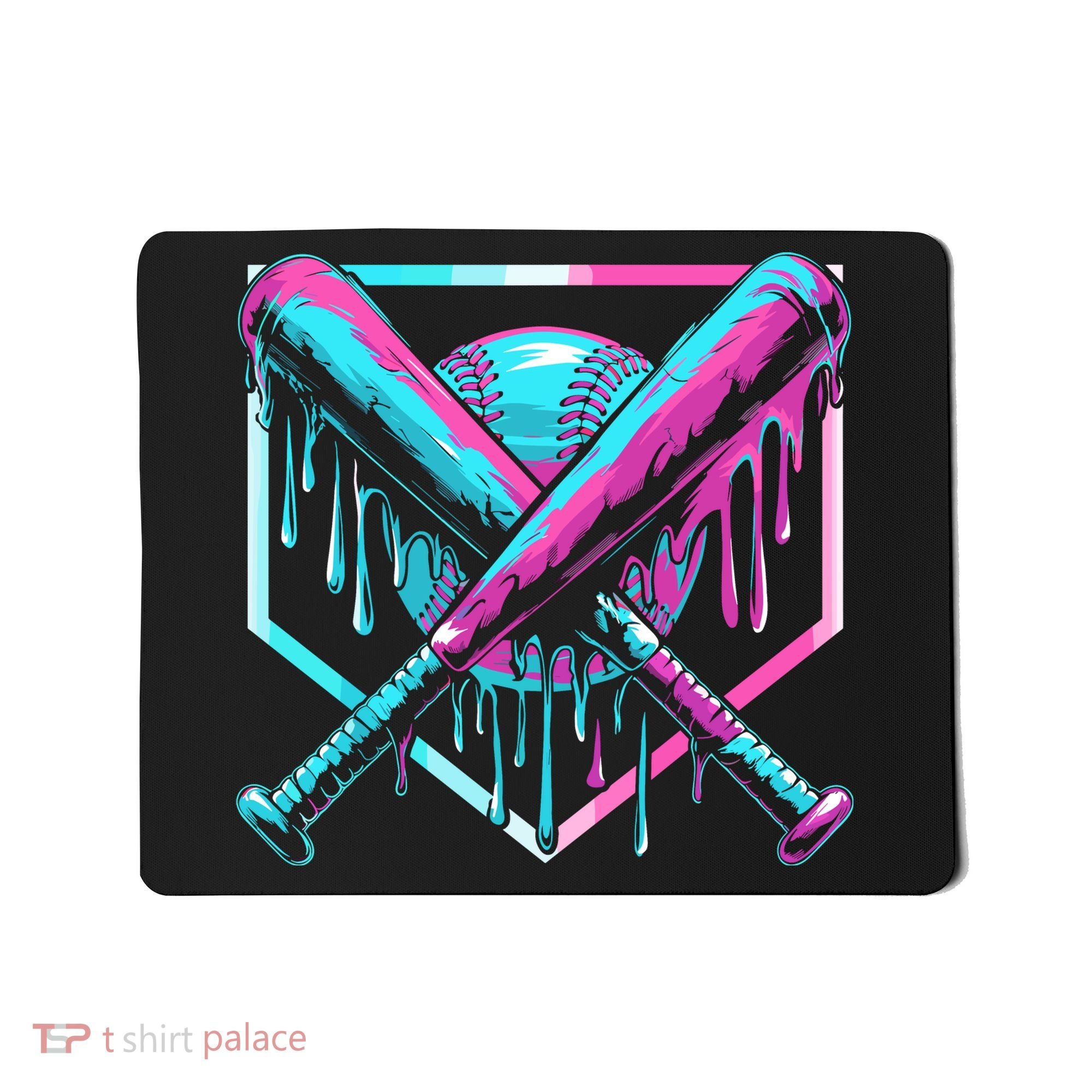 Baseball Drip For Ice Cream Drip Mousepad