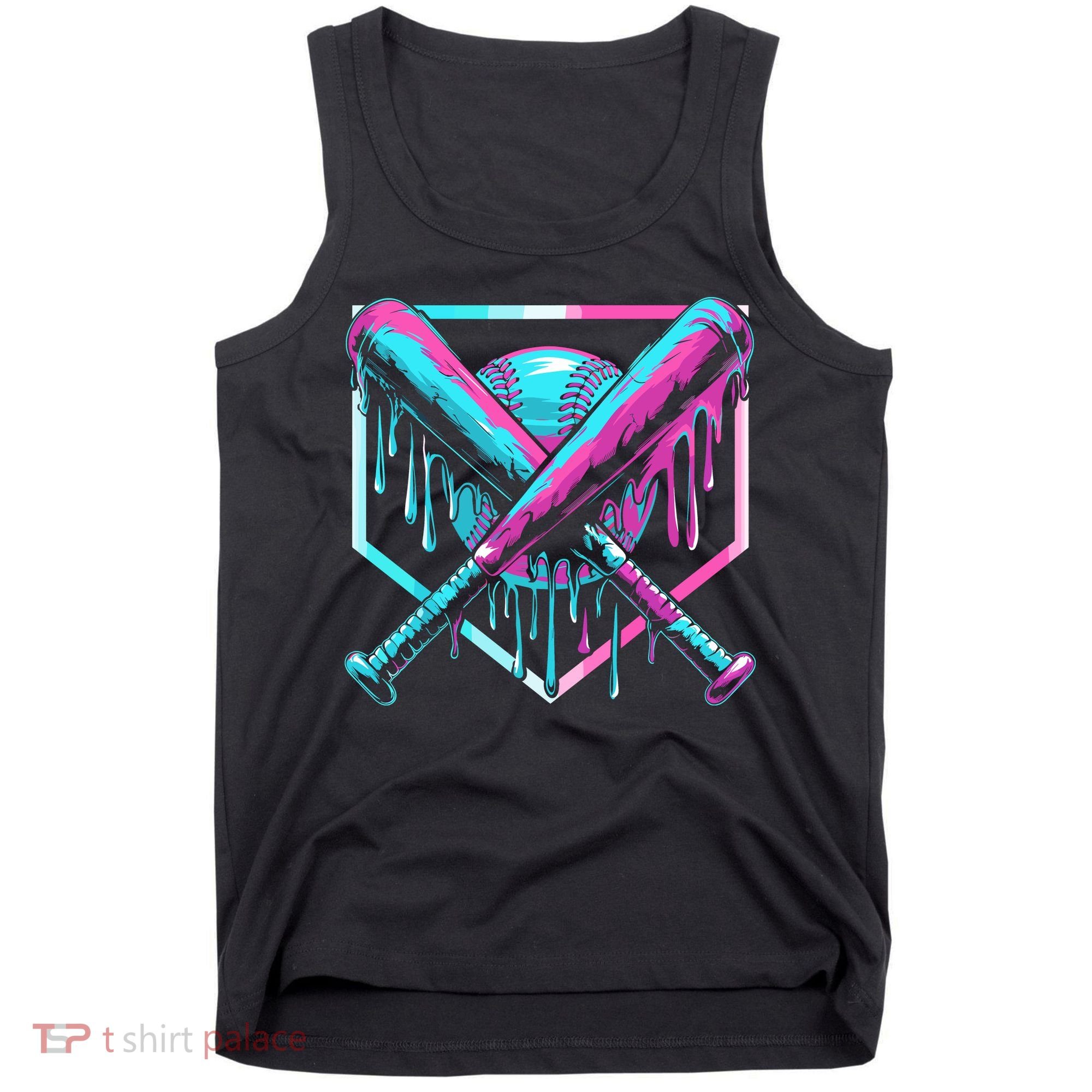 Baseball Drip For Ice Cream Drip Tank Top