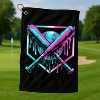 Baseball Drip For Ice Cream Drip Golf Towel thumb 1