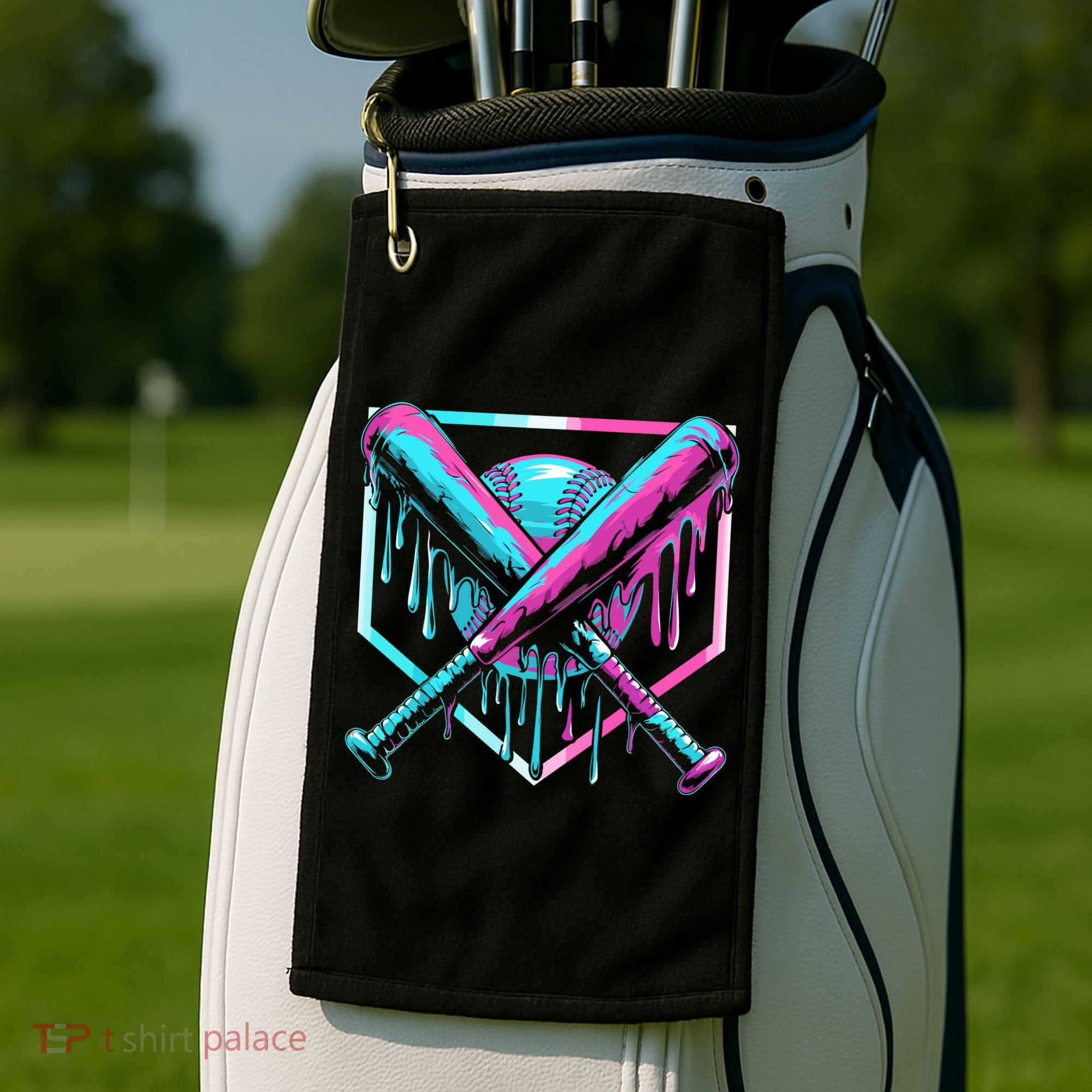 Baseball Drip For Ice Cream Drip Golf Towel