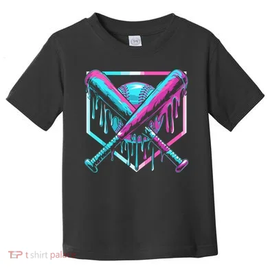 Baseball Drip For Ice Cream Drip Toddler T-Shirt