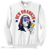 Ben Drankin Funny Fourth Of July 4th Of July Ben Drinking Patry Sweatshirt thumb 0