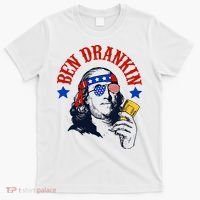 Ben Drankin Funny Fourth Of July 4th Of July Ben Drinking Patry T-Shirt thumb 0