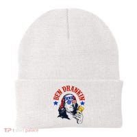 Ben Drankin Funny Fourth Of July 4th Of July Ben Drinking Patry Beanie thumb 0