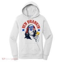 Ben Drankin Funny Fourth Of July 4th Of July Ben Drinking Patry Women's Hoodie thumb 0