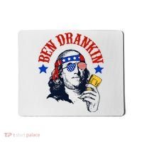Ben Drankin Funny Fourth Of July 4th Of July Ben Drinking Patry Mousepad thumb 0