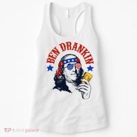 Ben Drankin Funny Fourth Of July 4th Of July Ben Drinking Patry Women's Tank Top thumb 0