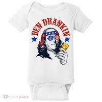 Ben Drankin Funny Fourth Of July 4th Of July Ben Drinking Patry Baby Bodysuit thumb 0