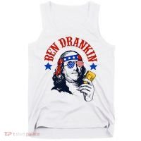 Ben Drankin Funny Fourth Of July 4th Of July Ben Drinking Patry Tank Top thumb 0