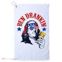 Ben Drankin Funny Fourth Of July 4th Of July Ben Drinking Patry Golf Towel thumb 0