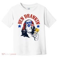 Ben Drankin Funny Fourth Of July 4th Of July Ben Drinking Patry Toddler T-Shirt thumb 0