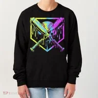 Baseball Drip For Ice Cream Drip Baseball Women's Sweatshirt thumb 0