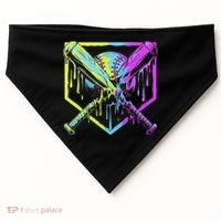 Baseball Drip For Ice Cream Drip Baseball USA-Made Doggie Bandana thumb 0
