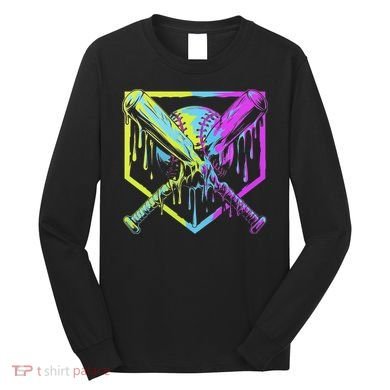 Baseball Drip For Ice Cream Drip Baseball Long Sleeve Shirt