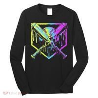 Baseball Drip For Ice Cream Drip Baseball Long Sleeve Shirt thumb 0