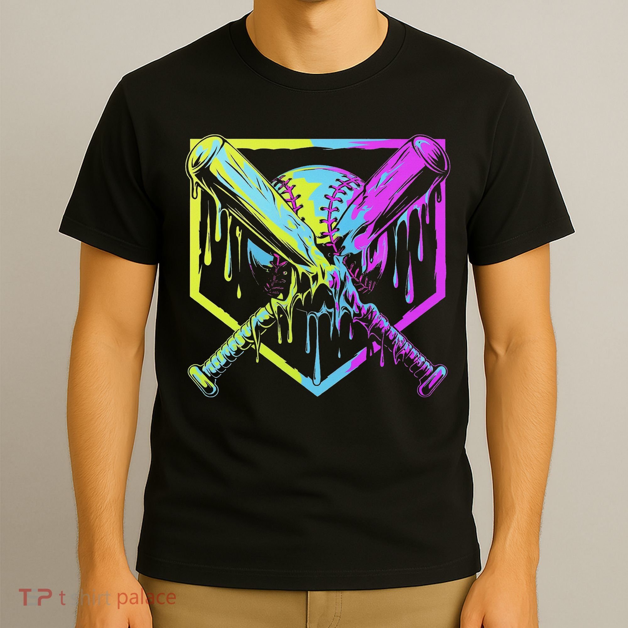 Baseball Drip For Ice Cream Drip Baseball T-Shirt