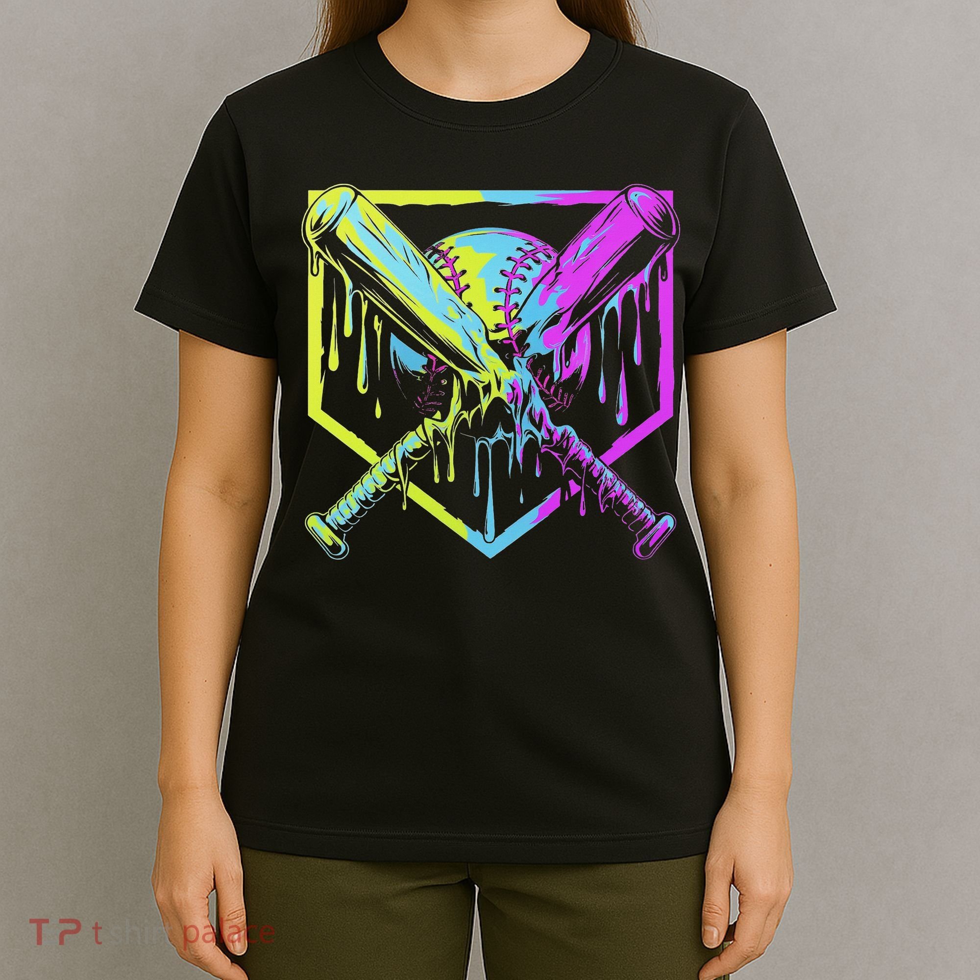 Baseball Drip For Ice Cream Drip Baseball T-Shirt