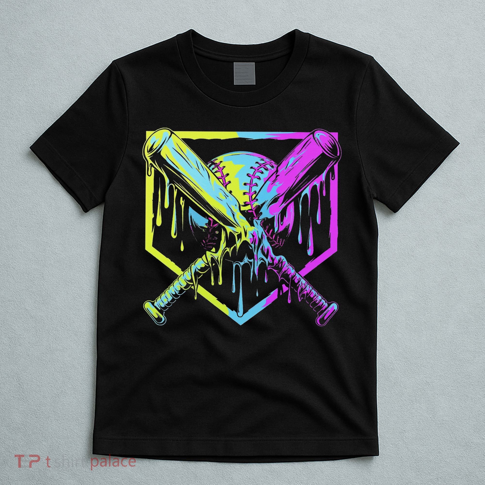 Baseball Drip For Ice Cream Drip Baseball T-Shirt