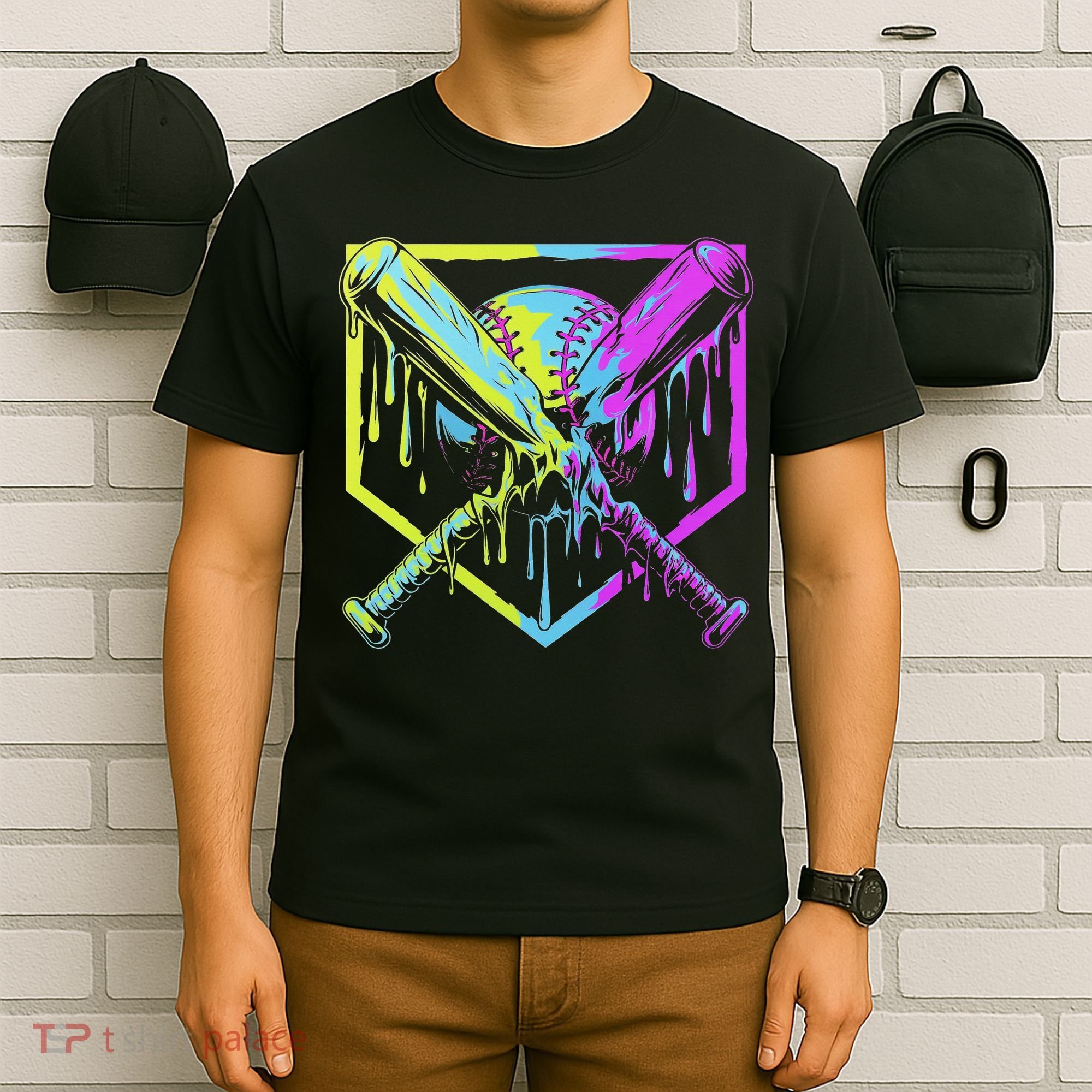 Baseball Drip For Ice Cream Drip Baseball T-Shirt
