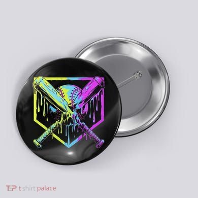 Baseball Drip For Ice Cream Drip Baseball Button