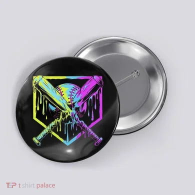Baseball Drip For Ice Cream Drip Baseball Button