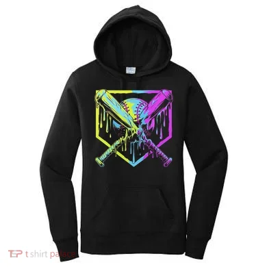 Baseball Drip For Ice Cream Drip Baseball Women's Hoodie