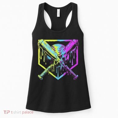 Baseball Drip For Ice Cream Drip Baseball Women's Tank Top