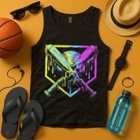 Baseball Drip For Ice Cream Drip Baseball Tank Top thumb 4