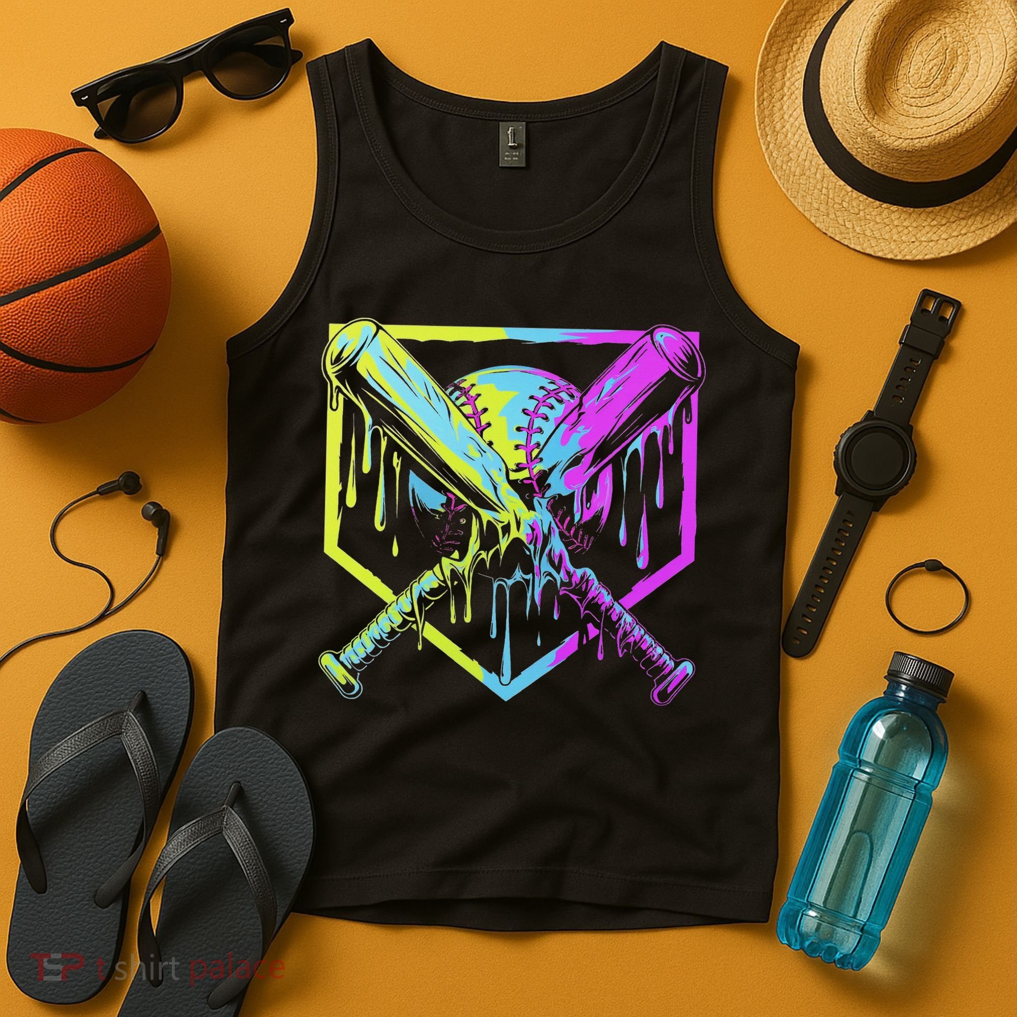 Baseball Drip For Ice Cream Drip Baseball Tank Top