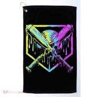 Baseball Drip For Ice Cream Drip Baseball Golf Towel thumb 0