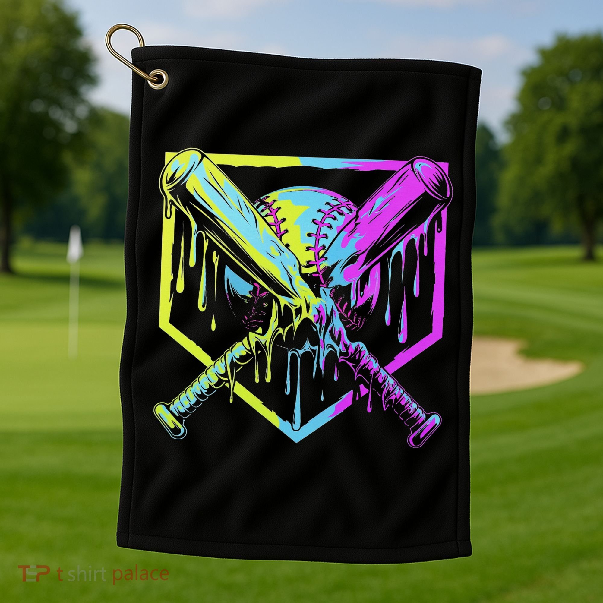 Baseball Drip For Ice Cream Drip Baseball Golf Towel
