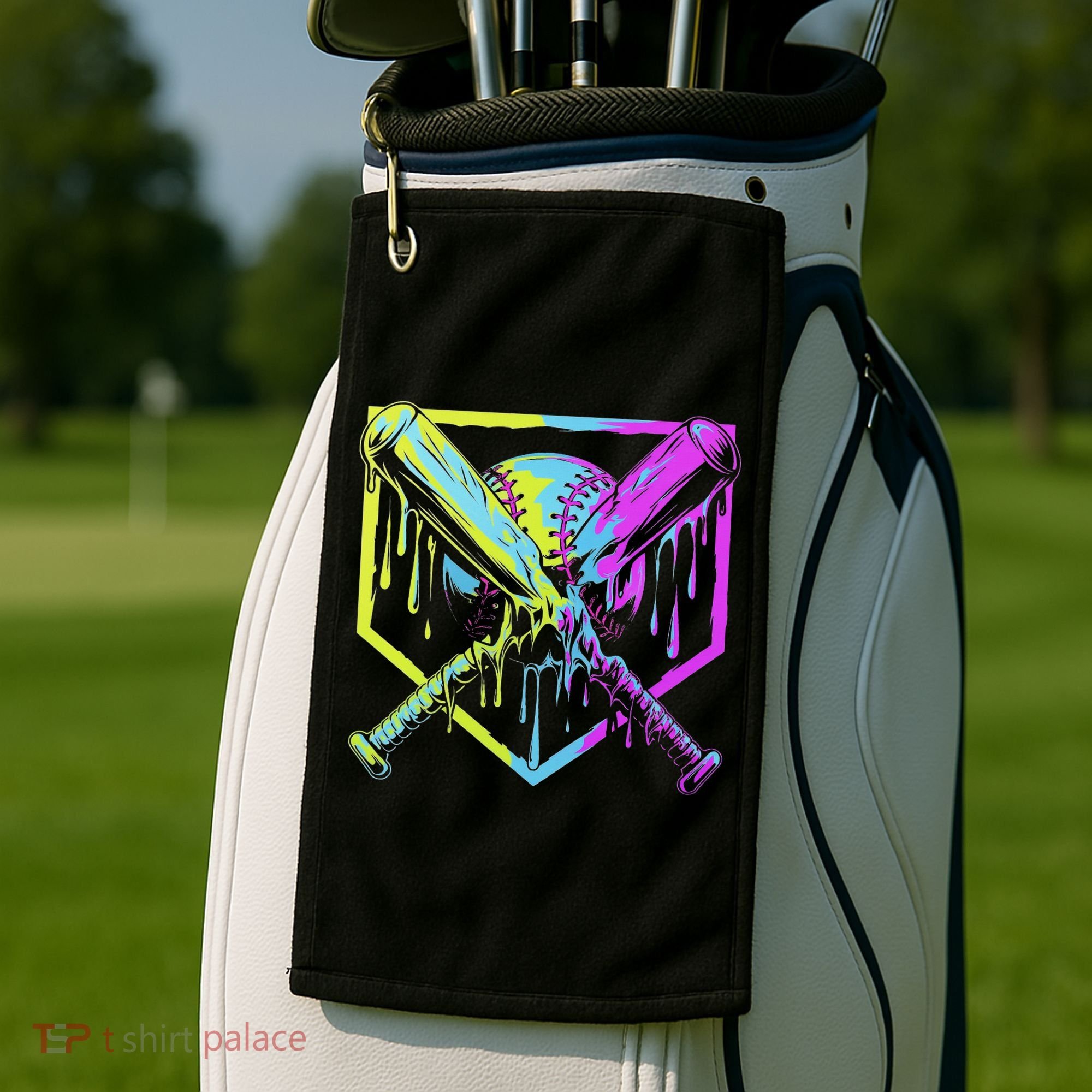 Baseball Drip For Ice Cream Drip Baseball Golf Towel