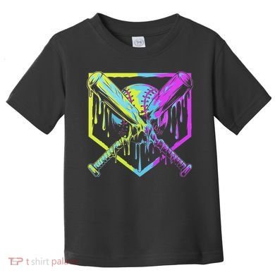 Baseball Drip For Ice Cream Drip Baseball Toddler T-Shirt