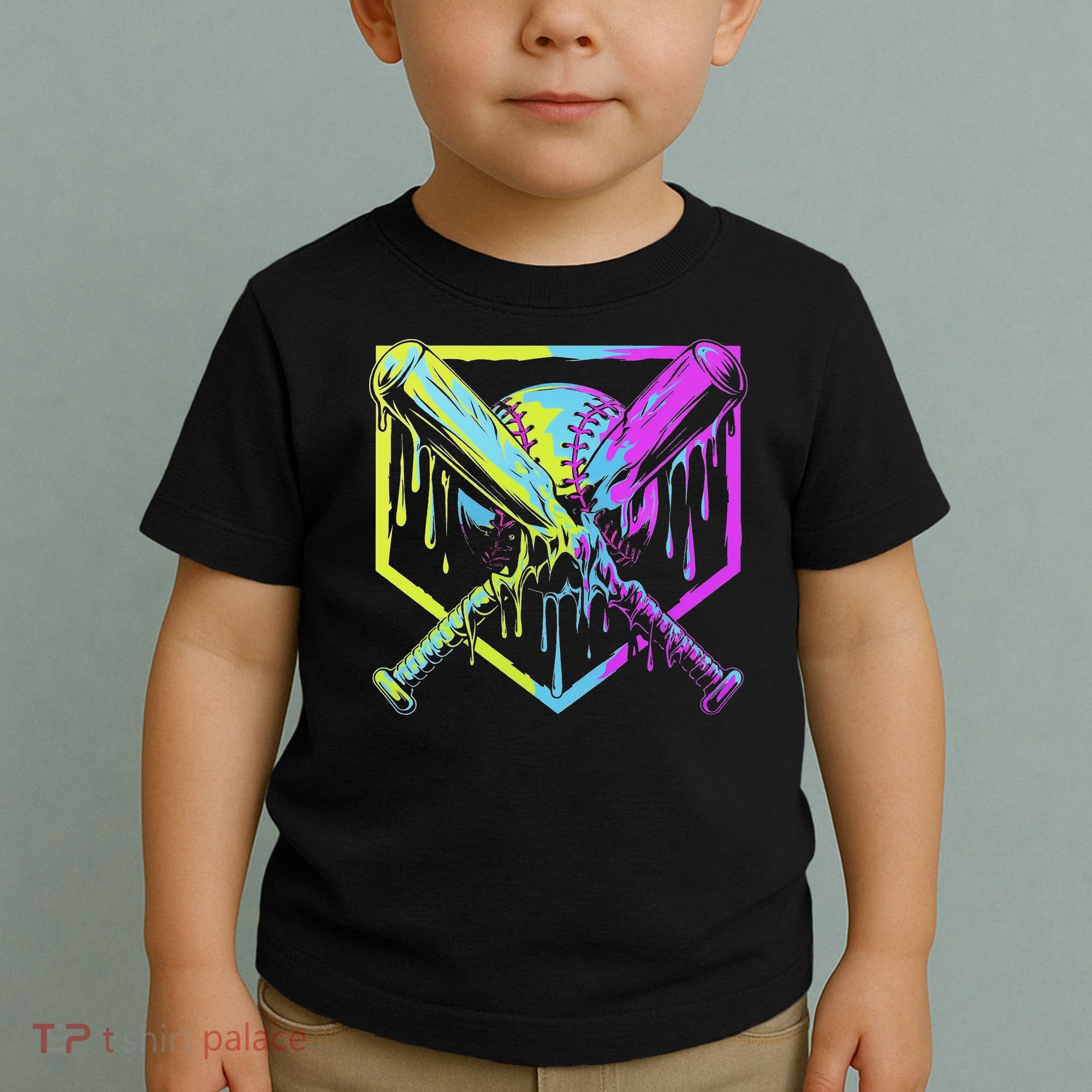 Baseball Drip For Ice Cream Drip Baseball Toddler T-Shirt