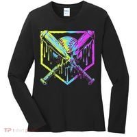 Baseball Drip For Ice Cream Drip Baseball Women's Long Sleeve Shirt thumb 0