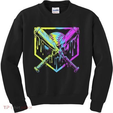 Baseball Drip For Ice Cream Drip Baseball Kids Sweatshirt