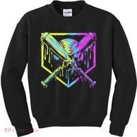 Baseball Drip For Ice Cream Drip Baseball Kids Sweatshirt thumb 0