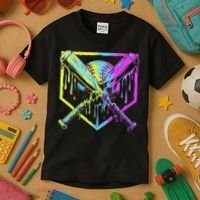 Baseball Drip For Ice Cream Drip Baseball Kids T-Shirt thumb 3