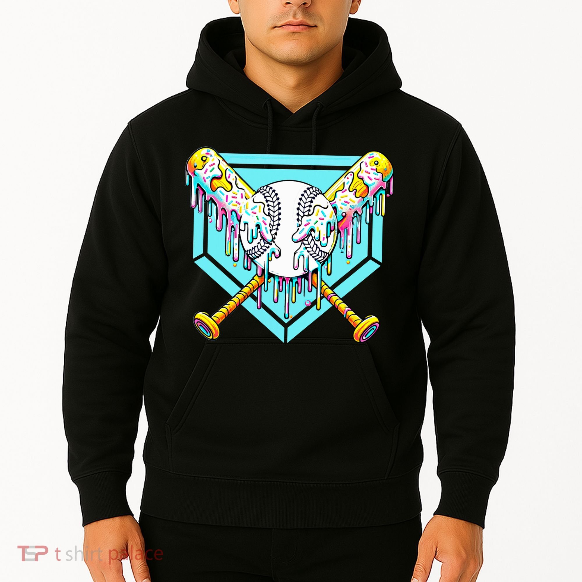 Baseball Drip For Ice Cream Drip Yout.h Baseball Hoodie